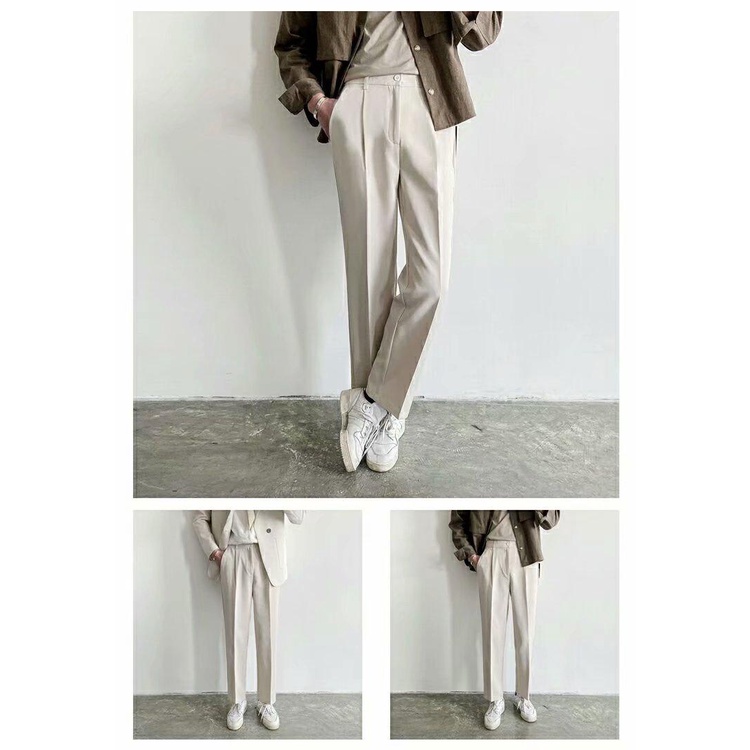 Quần Tây Nam Ống Đứng Ôm Dáng Phong Cách Hàn Quốc 3 Màu Sắc Size S-4XL