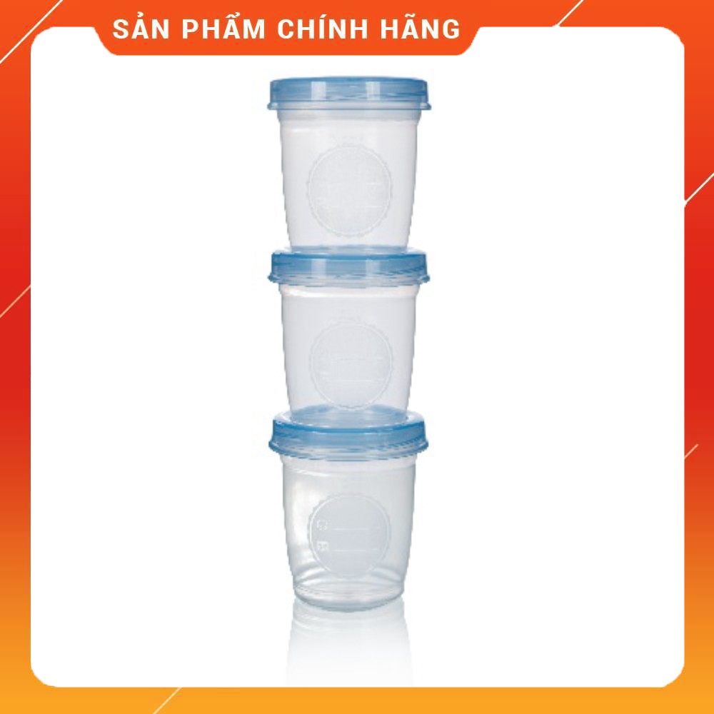 Bộ 3 Cốc Trữ Sữa,Thức Ăn Cho Bé Upass Thái Lan 180ml UP0327N