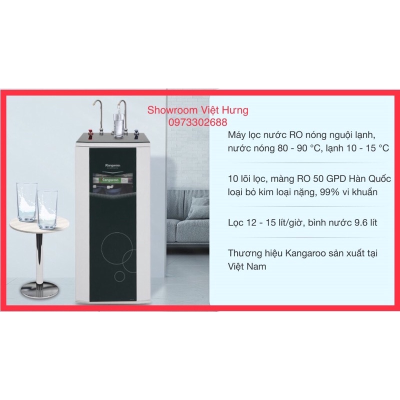 Máy lọc nước RO Kangaroo KG10A3 KG19A3 - máy lọc nước 2 vòi -3 chế độ nóng, lạnh, nguội