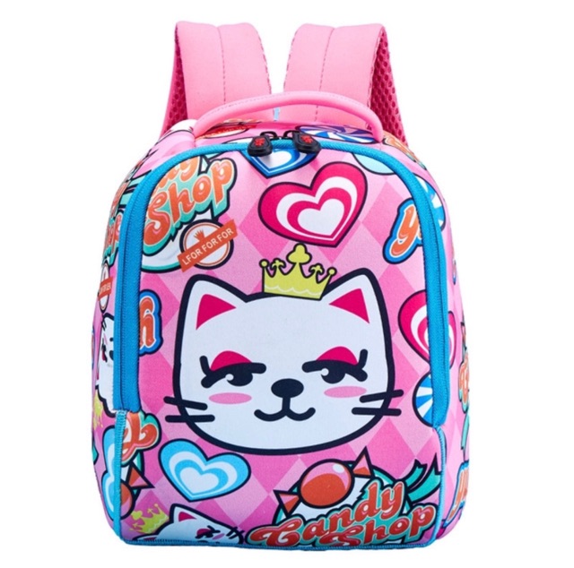 Balo siêu nhẹ hình mèo cute cho bé từ 2 - 4 tuổi