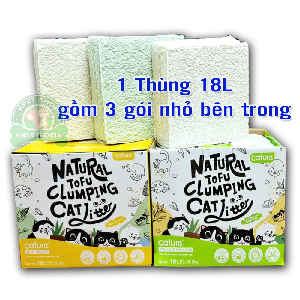 Cát mèo đậu nành Natural Tofu Clumping 8.2Kg Thơm lâu - Cát vệ sinh mèo