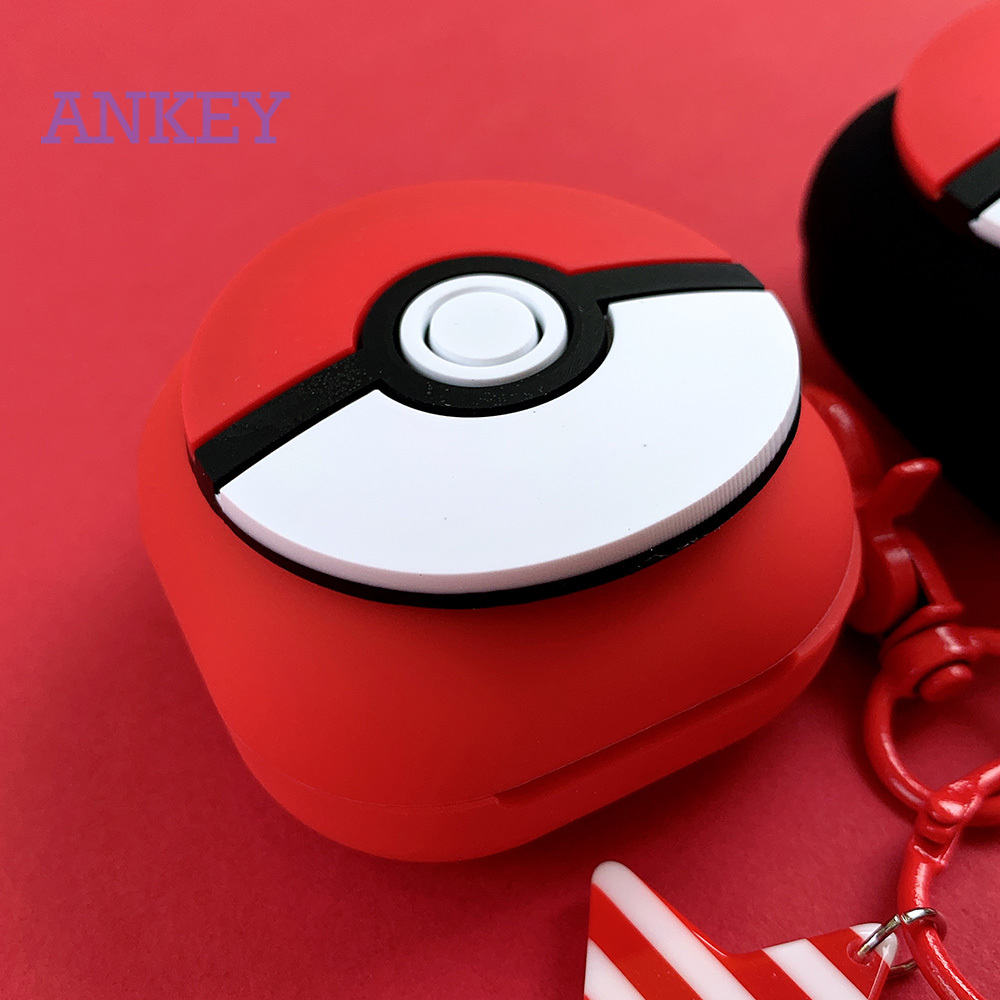 Samsung Galaxy Buds Live / Buds Pro / Buds 2 / Buds+ Plus Case Cute Silicone Cover for Pokémon Pikachu Sleeve Bluetooth Earphone Shockproof Headphone Protective Case Box with Pendant