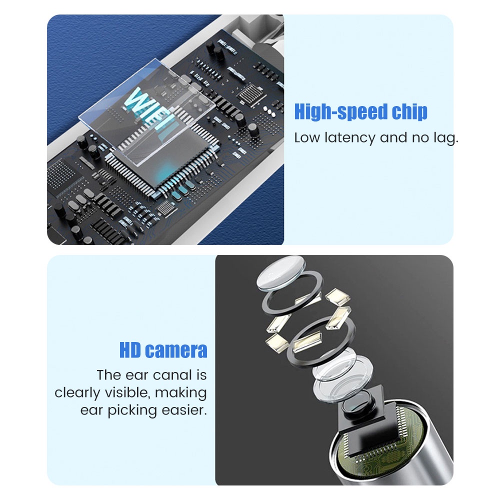Bộ dụng cụ lấy ráy tai thông minh SUOLAER tích hợp camera wifi tiện dụng sáng tạo
