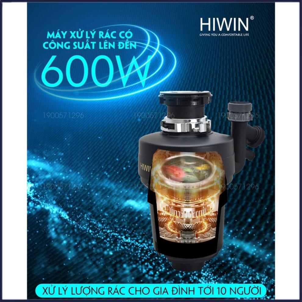 Máy xử lý rác xay rác nhà bếp cao cấp màu đen công suất 600W HIWIN LJ-600B