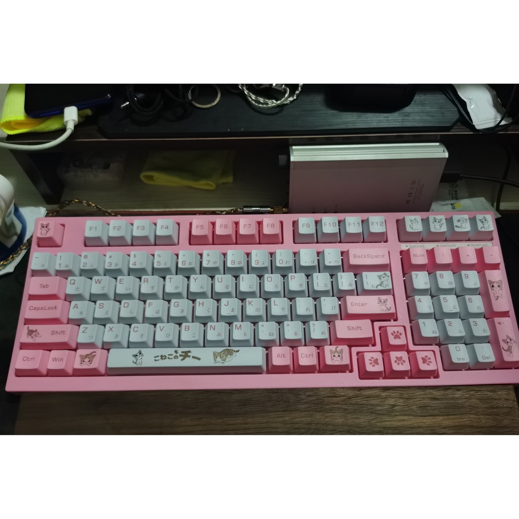 Set keycap mèo 131 keys  chất liệu thick PBT in Dyesub Cat đẹp cân nhiều layout 60;64;68;84;87;96;980;104;108,...