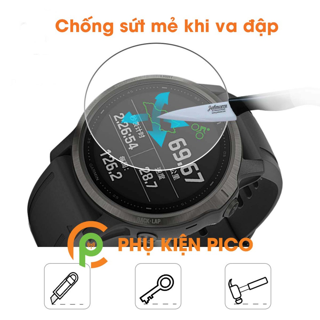 Cường lực Fenix 6x - Cường lực đồng hồ Garmin Fenix 6x full keo chống xước màn hình