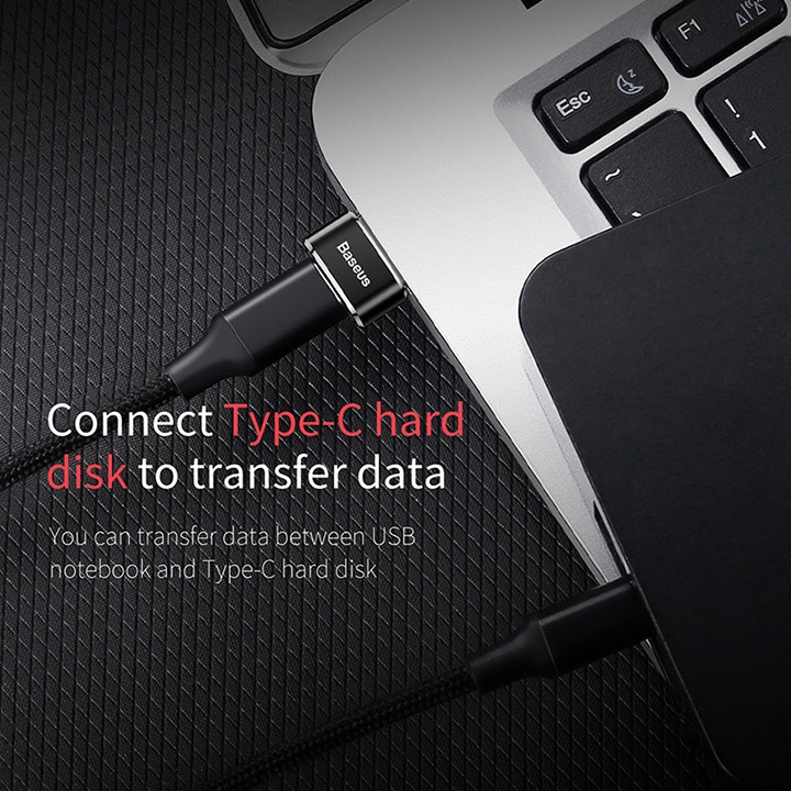 Đầu chuyển đổi Baseus USB sang USB type C OTG cho điện thoại