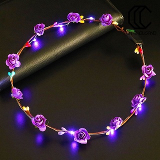 [HOT]✧Vòng Hoa Đội Đầu Có Đèn LED