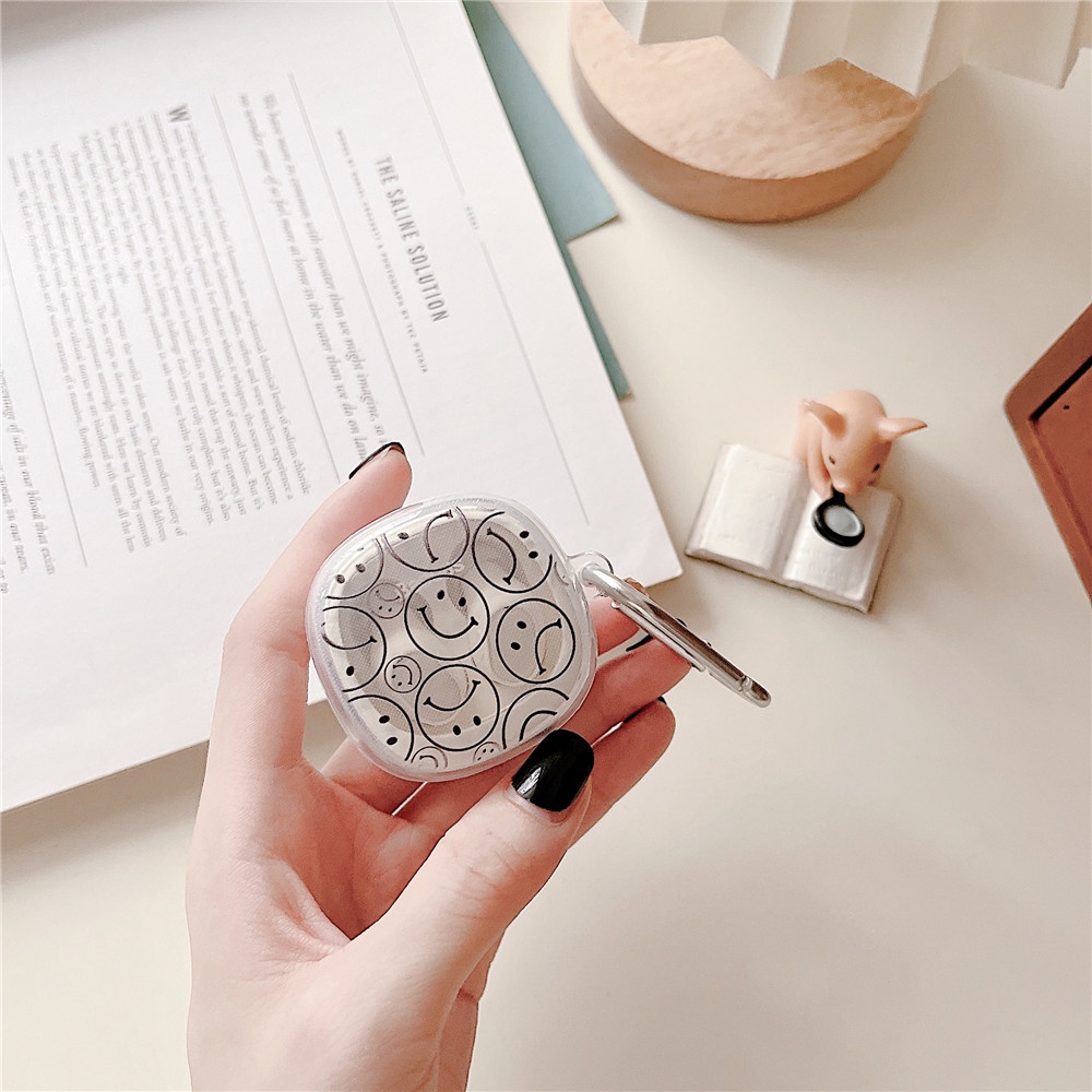 Vỏ Bảo Vệ Hộp Sạc Tai Nghe Baseus WM02 Mềm Trong Suốt Họa Tiết Phi Hành Gia Mặt Cười