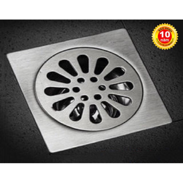 Phễu thoát sàn inox kiểu chuôi ngắn (10x10cm)