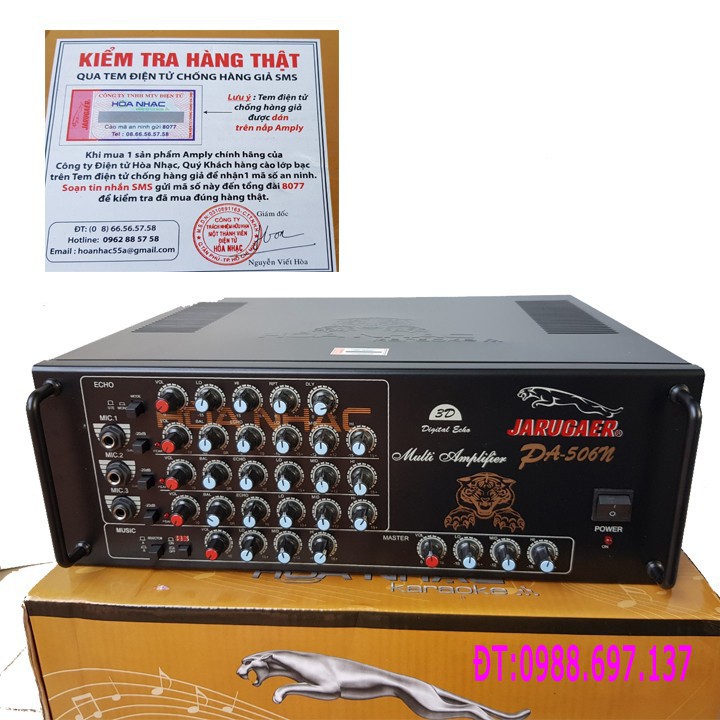 Ampli Jarugaer PA-506N Hòa Nhạc - 12 sò 1080W - hàng Việt Nam