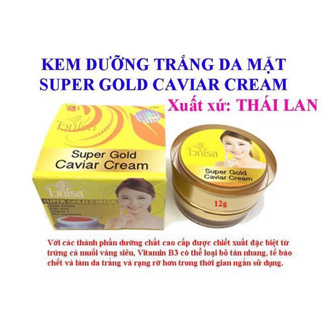 💁Kem Dưỡng Trắng Da Cao Cấp Face Super Gold Caviar Thái Lan