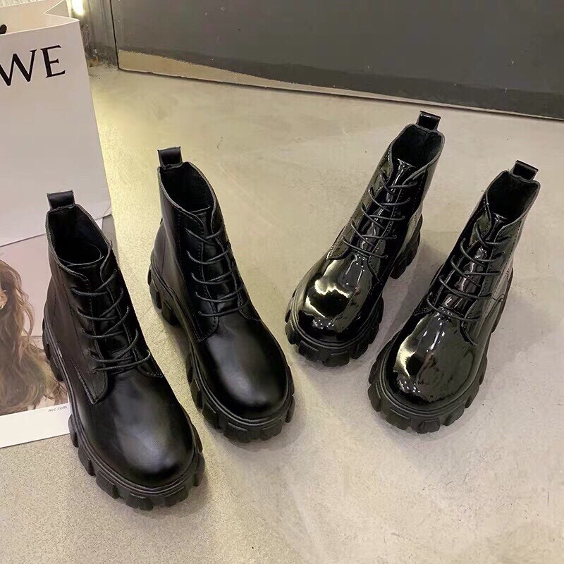 BỐT NỮ MARTIN CHẤT DA BÓNG BUỘC DÂY