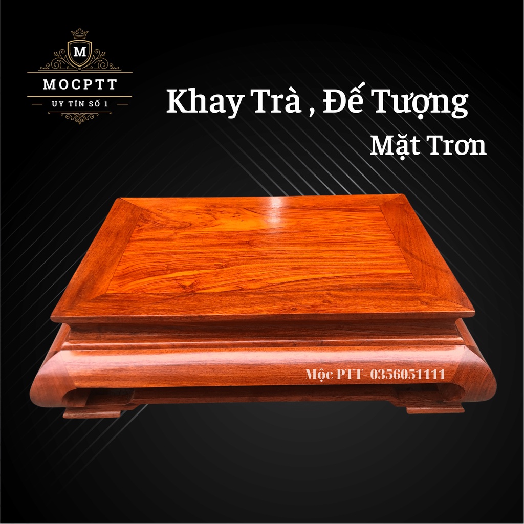 Bàn trà mẫu VIP gỗ Hương đá kích thước 42 x 32 x 14 cm phụ kiện uống trà hoặc kê đồ trang trí