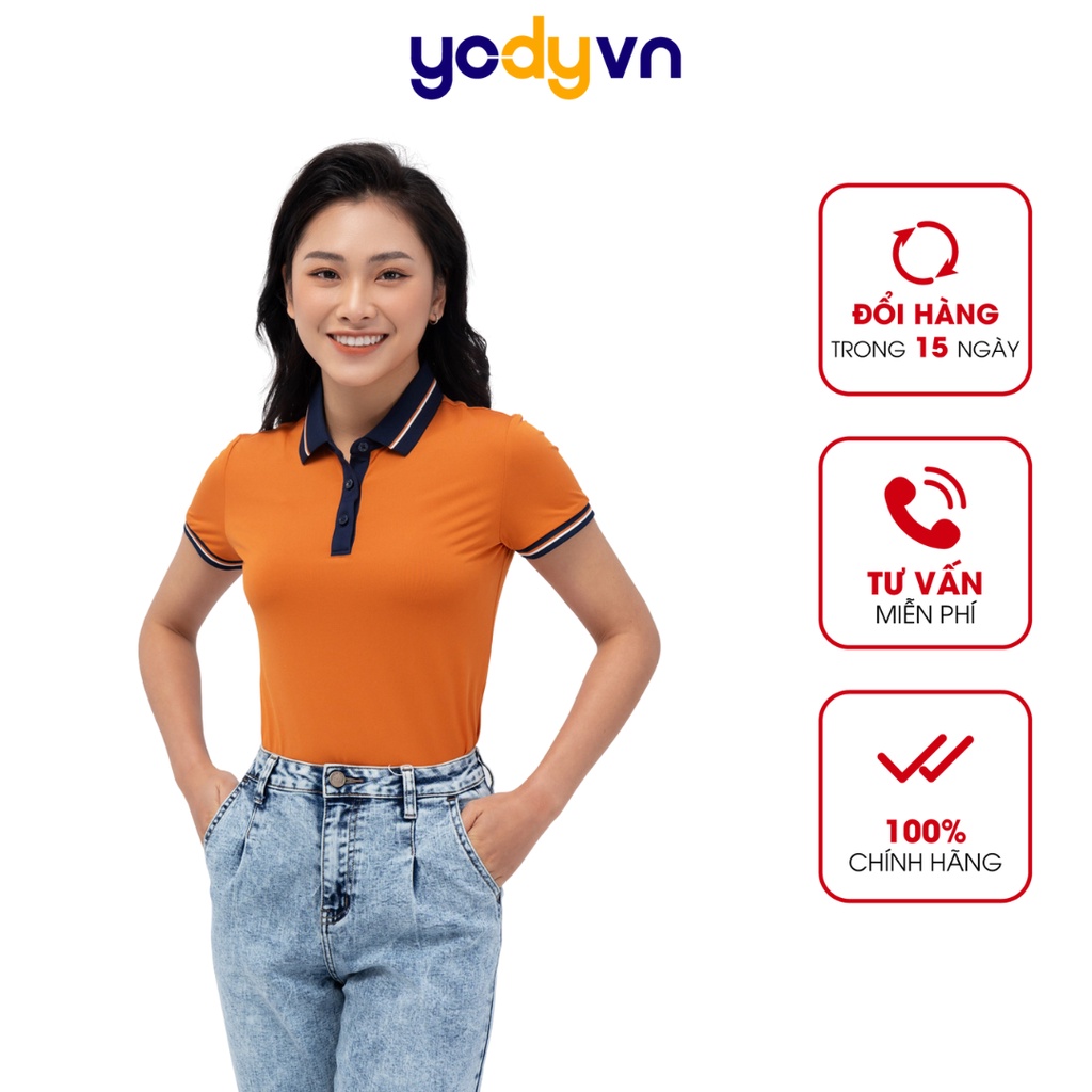 Áo thun polo nữ coolmax YODY phối màu bo tay áo độc đáo, thích hợp đi làm đi chơi APN5304