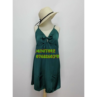 ĐẦM BIGSIZE SATIN 2 DÂY CÓ MÚT, CHẤT LỤA SATIN MỊN MÁT ÍT NHĂN KẾT HỢP NƠ CÁCH ĐIỆU - XƯỞNG NHÀ MAY BAO ĐẸP