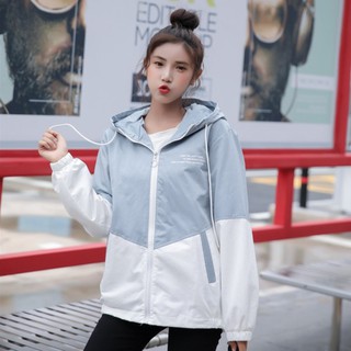 Áo Khoác Dù Nữ Cao Cấp AD001 Trắng Xanh