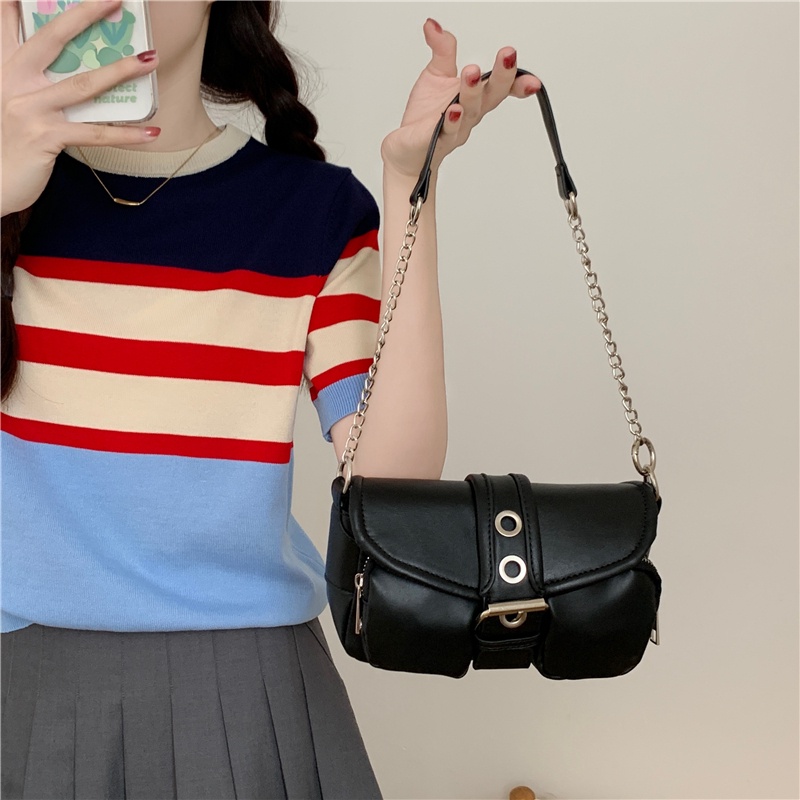 Túi đeo dưới cánh tay mini Phong Cách retro Thời Trang Xuân Hè 2022