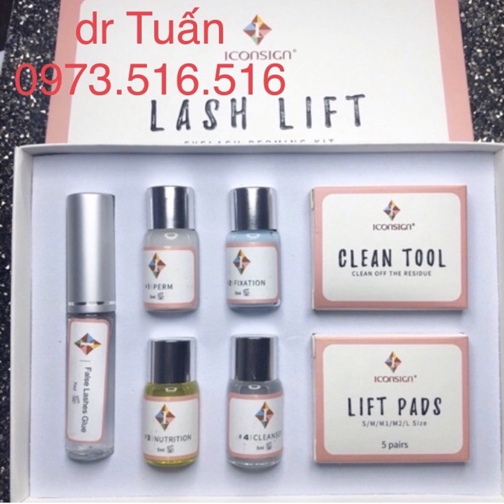 Bộ uốn mi lash lift dụng cụ nối mi mr Tuấn.( tặng kèm gel pad)