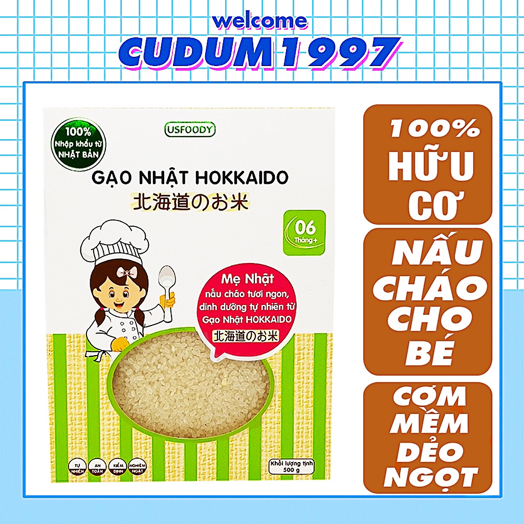 Gạo nhật hữu cơ nấu cháo cho bé từ 6 tháng