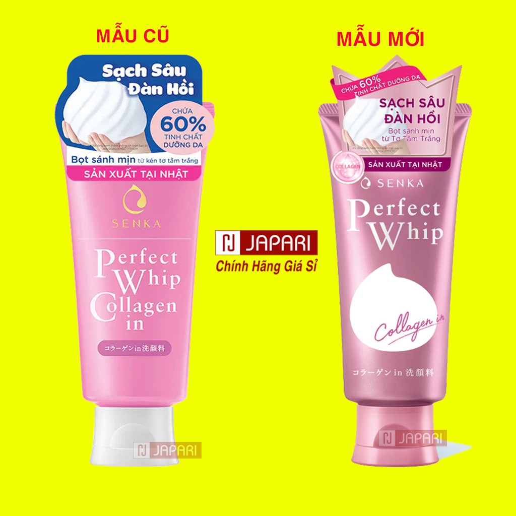 Sửa Rửa Mặt SENKA Perfect Whip Cho Nam Nữ Da Nhạy Cảm, Dầu Mụn, Khô Srm Dưỡng Trắng Da Mặt, Dưỡng Ẩm Rohto Nhật JAPARI