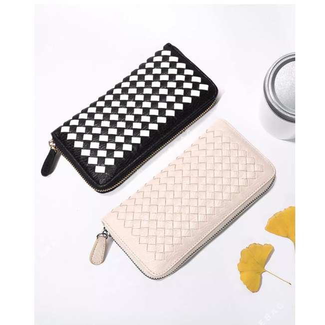Ví nữ cầm tay dài LIKEBAG ví họa tiết đan chéo 814 LIBAGI