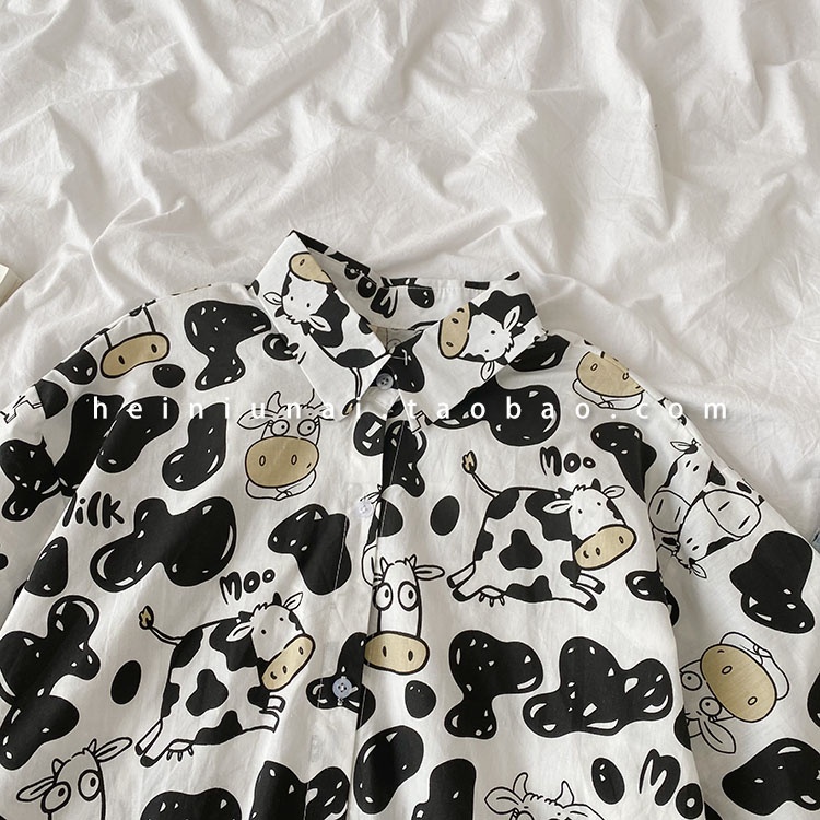 NRVP Áo sơ mi dáng rộng tay ngắn phong cách Hàn Quốc retro thời trang hè 2021 cho nữ