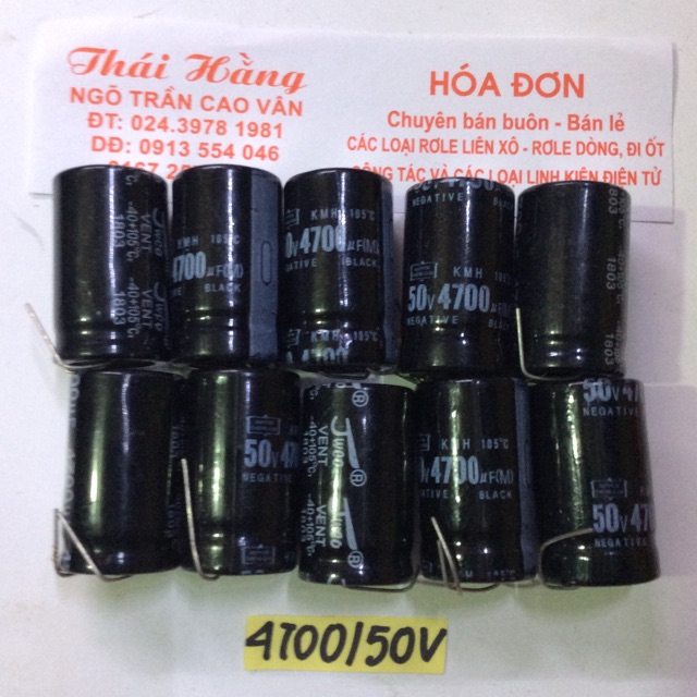 Tụ hoá 4700 M /50 v bán 5 chiếc