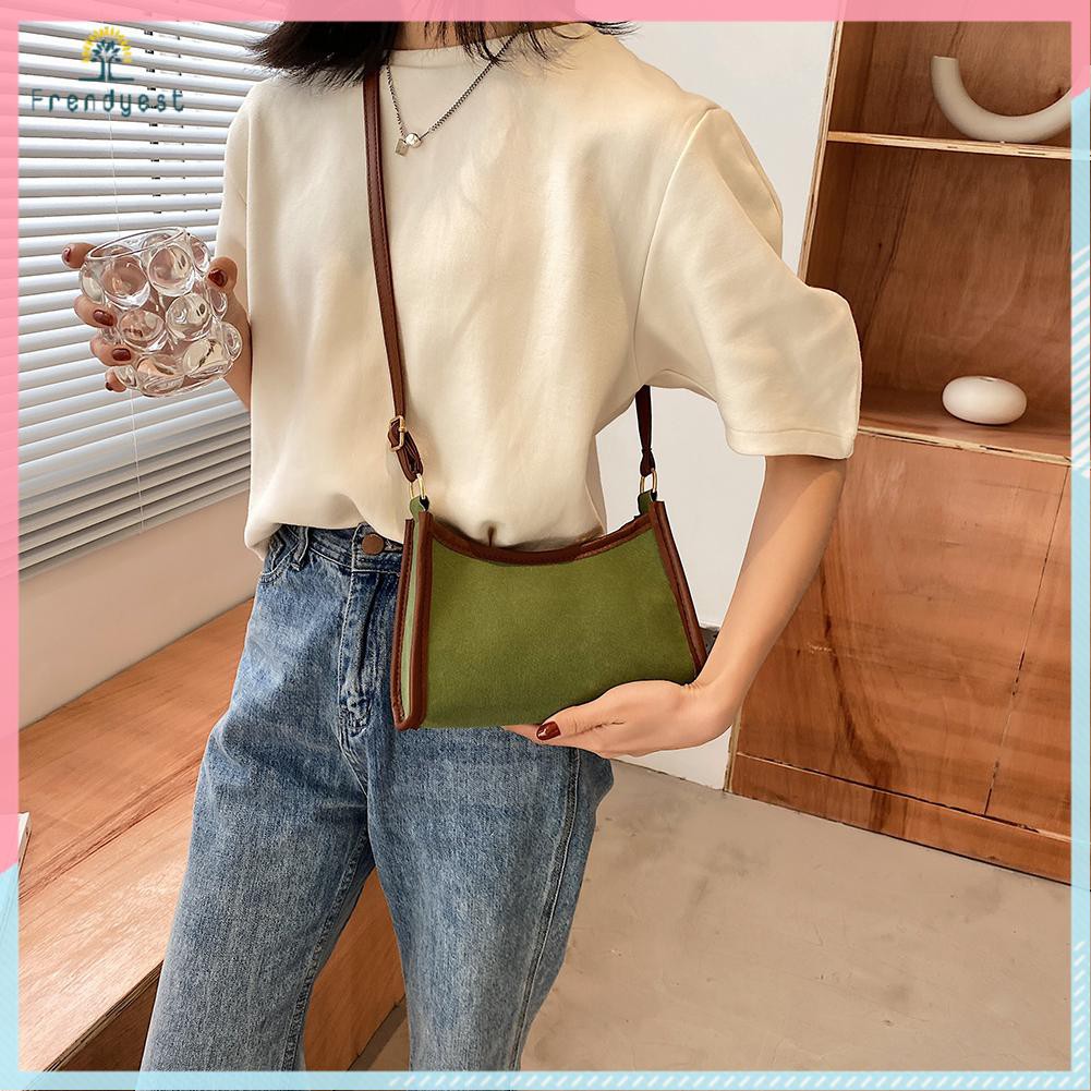 Túi Đeo Chéo Nhỏ Bằng Da PU Mềm Màu Trơn Phong Cách Cổ Điển Cho Nữ | BigBuy360 - bigbuy360.vn