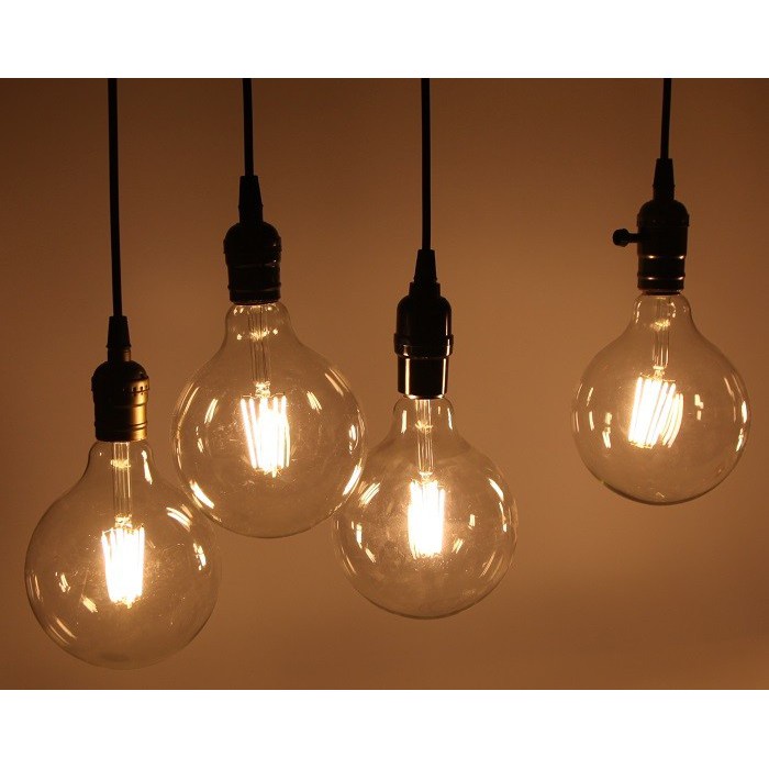 Bộ 5 dây đèn thả cổ điển Vintage bóng đèn tròn Edison G125 8W