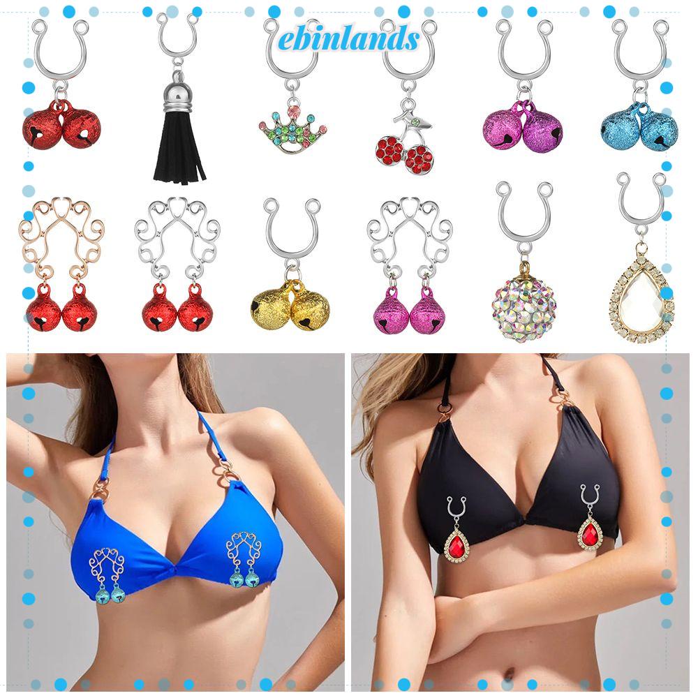 Khuyên Xỏ Ngực Giả Bằng Thép 316L Không Cần Xỏ Khuyên Thời Trang Quyến Rũ Cho Nữ