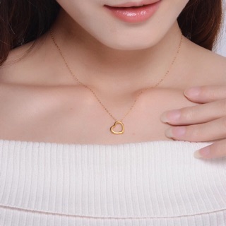 Dây chuyền titan trái tim rỗng