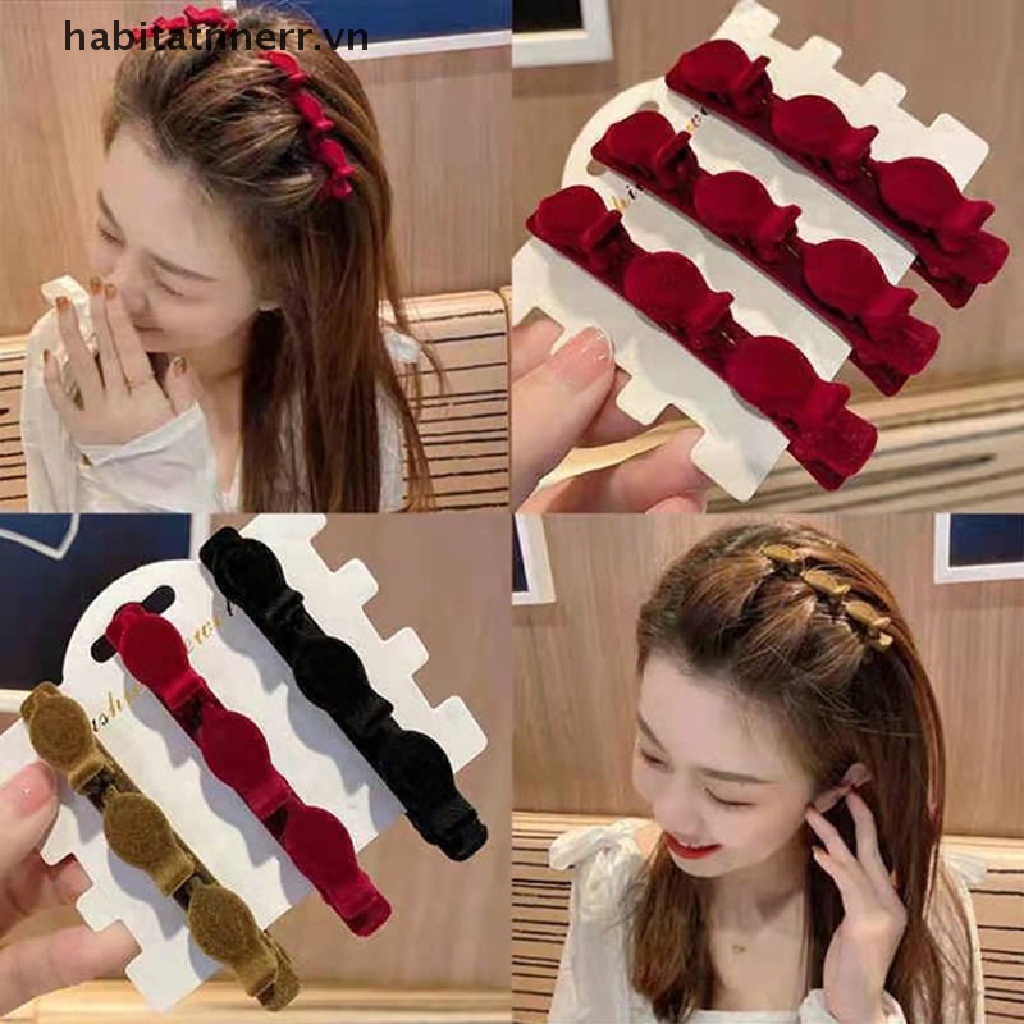 Kẹp Tóc Dạng Tết Màu Đen Dễ Thương Thời Trang Cho Nữ