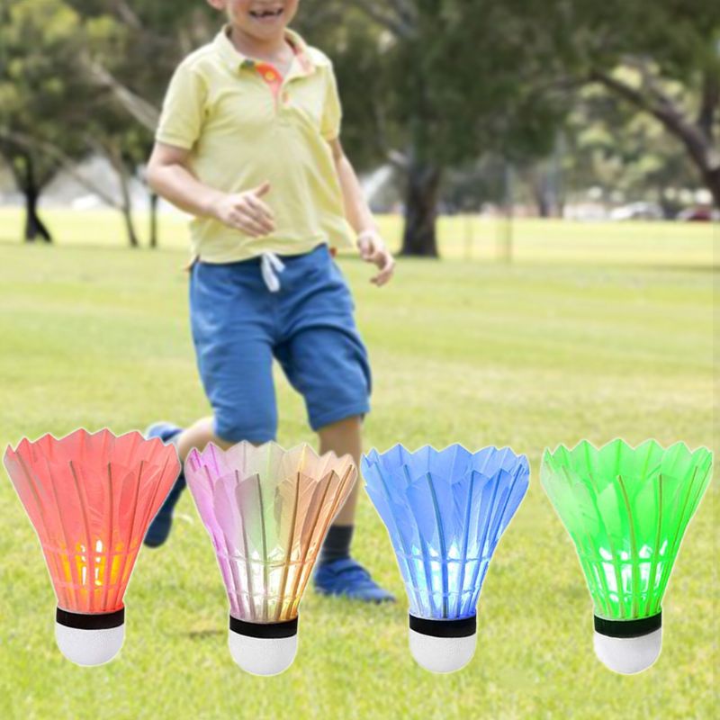 QQ Bộ 6 Quả Cầu Lông Có Đèn LED Phát Sáng Trong Bóng Tối