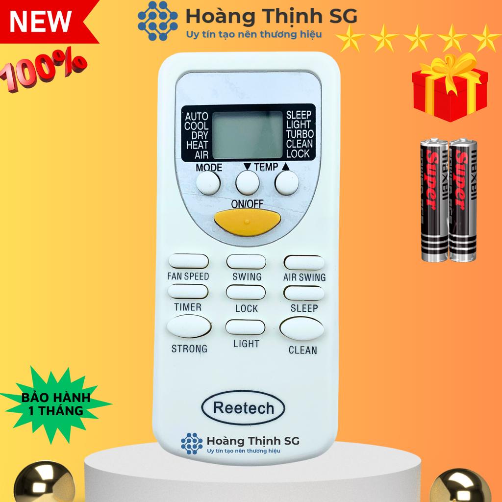 Điều Khiển Điều Hòa Reetech R51M-E, Remote Máy Lạnh Reetech - tặng kèm pin