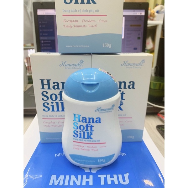 ✅[CHÍNH HÃNG] Dung Dịch Vệ Sinh Vùng Kín Hana Soft &amp; Silk (xanh) - VB Soft &amp; Silk (hồng) chai 150g