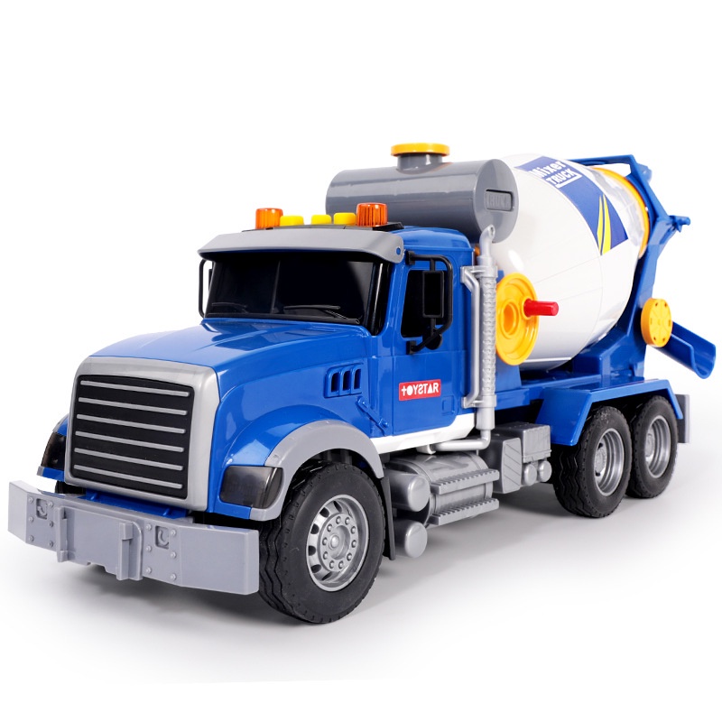 (Trộn đổ bê tông như thật ) Xe bồn trộn bê tông có nhạc cao cấp TOYSTAR- Đồ chơi đầy nhà