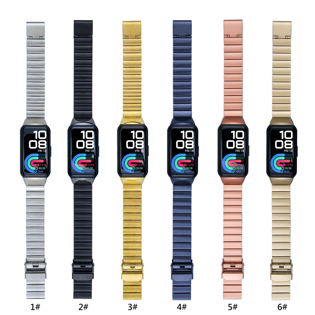 Dây Đeo Thay Thế Chất Liệu Kim Loại Không Gỉ Thời Trang Cho Huawei Band 7 / 6 Honor Band 6