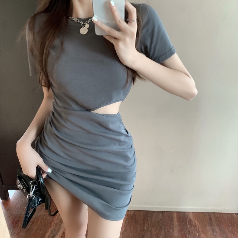 Đầm Tay Ngắn Thiết Kế Mỏng Quyến Rũ Thời Trang Mùa Hè Theo Phong Cách Mới Dành Cho Nữ
