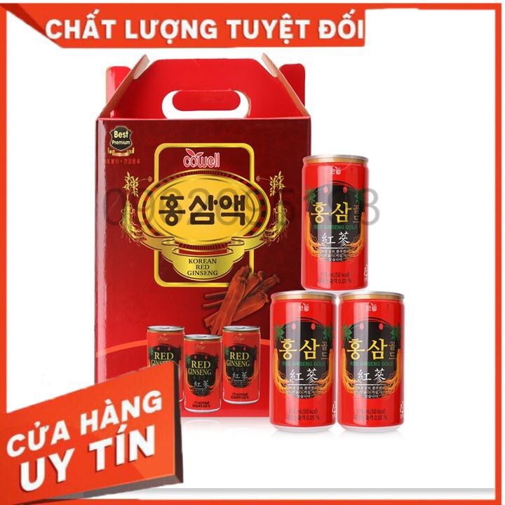 Nước Hồng Sâm Hàn Quốc Cowell Korean Red Ginseng Drink 12 lon x 175ml