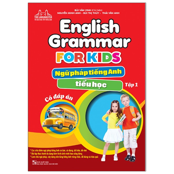 Sách English Grammar For Kids - Ngữ Pháp Tiếng Anh Tiểu Học - Tập 1