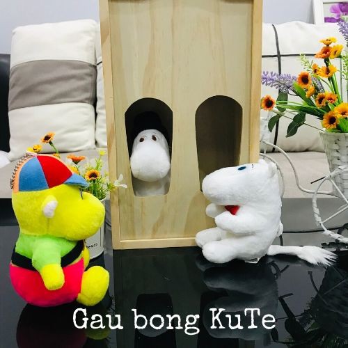 Gấu bông - Hà mã Moomin móc khóa, treo nôi