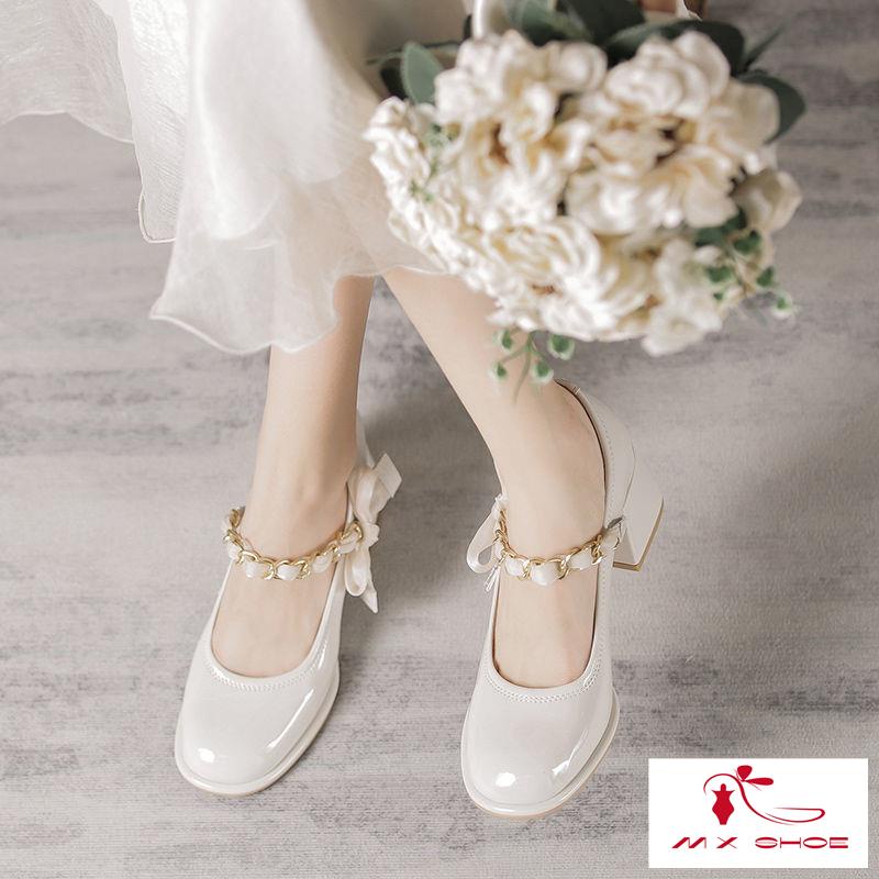 Giày Cao Gót Mary Jane Thiết Kế Mới Đế Dày 2022 Thời Trang Cho Nữ