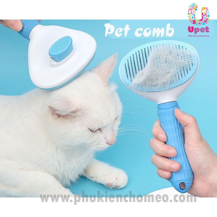 Lược chải lông,lược lấy lông rụng chó mèo/ Lược đẩy lông, lấy lông thông minh dành cho chó mèo