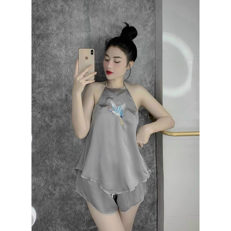 Bộ ngủ sexy thêu hạt