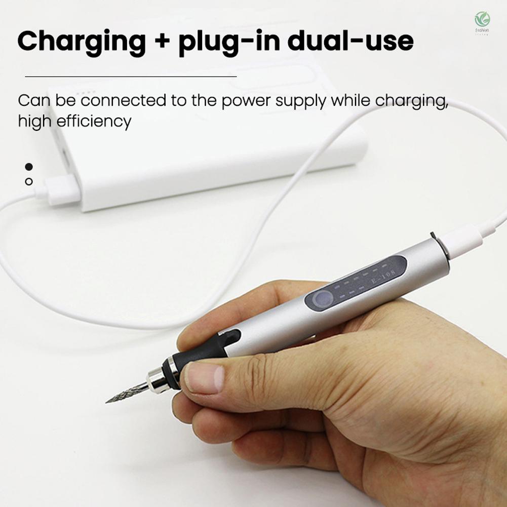 Bút Khoan Khắc Điện Mini Có Đèn LED Có Thể Sạc Lại Tiện Dụng