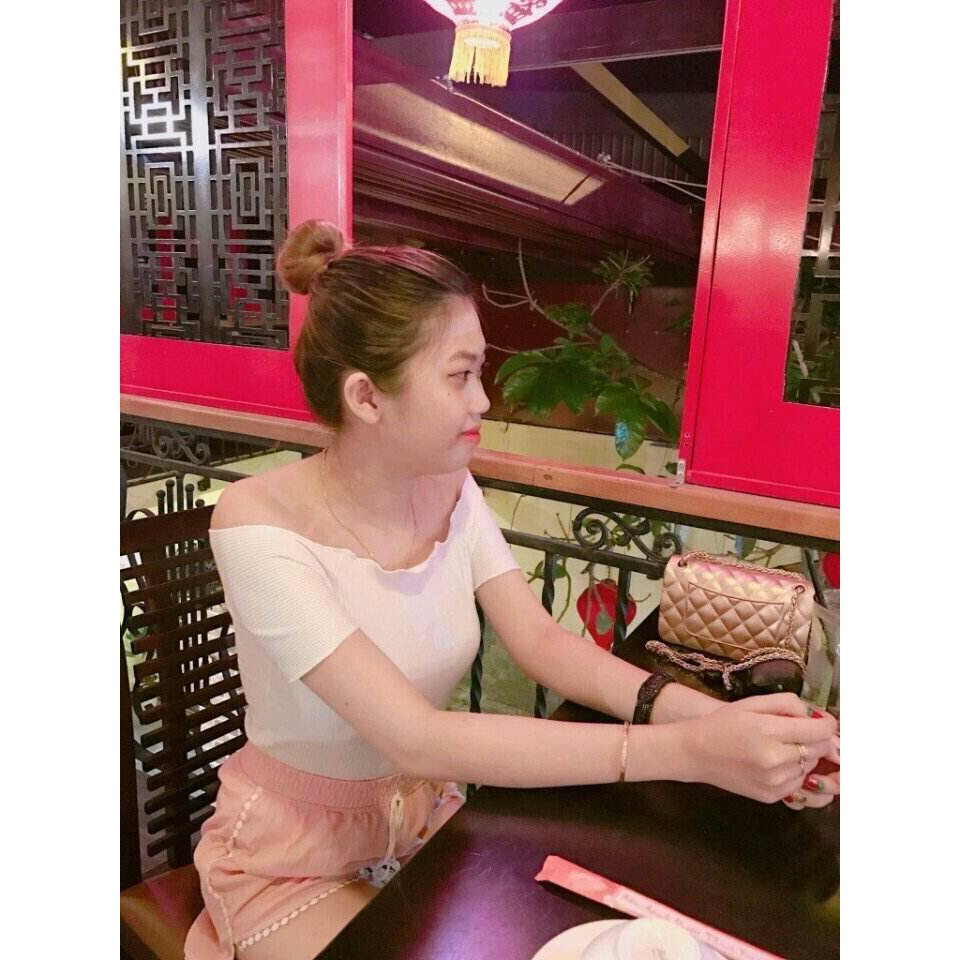 áo thun trễ vai( hình thật+ clip)