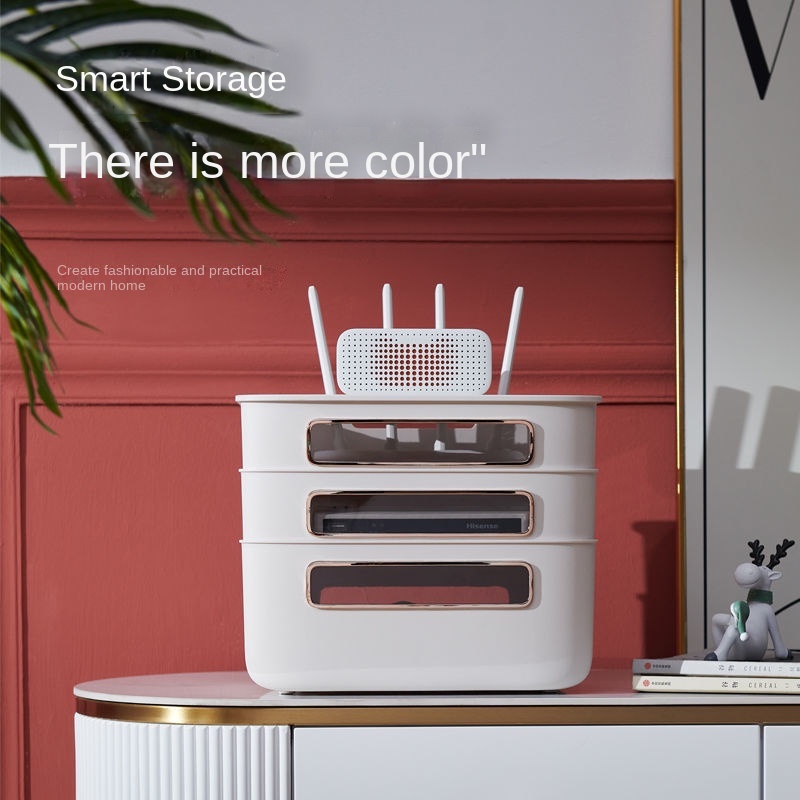 Hộp Lưu Trữ Bộ định Tuyến Không Dây WiFi Hộp Lưu Trữ Dây điện Nhà Cắm Vào Hộp Lưu Trữ đa Chức Năng Hộp Lưu Trữ Trên Cùng TV