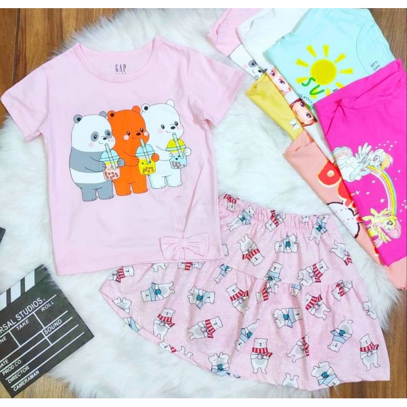 Set áo váy bé gái size đại cotton cộc tay xuất dư Gap kids chất đẹp mát