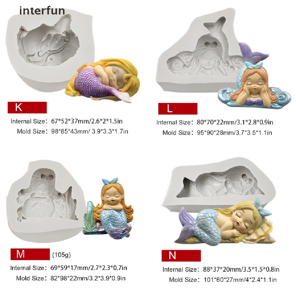 Khuôn silicone làm bánh tạo hình nàng tiên cá 3D độc đáo